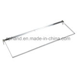 Metal Chrome Finish Glass Shelf