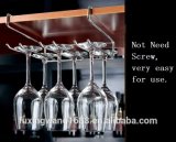 Top Board Hanging Wine Glass Holder Cup Holders 304 Stainless Steel Wine Goblet Racks Hanging 3row Wine Glasses Rack Tray