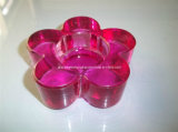 Machine-Made Colorful Glass Candle Holder (ZT-11)