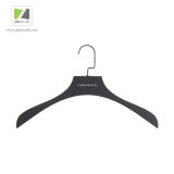 Black Plastic Casual Jacket / Clothing Hanger with Square Hook