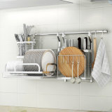 304 Stainless Steel Wall Mounted Kitchen Display Dish Rack Cutting Board Rack