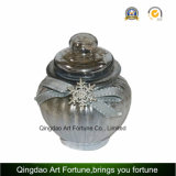 Shaped Mercury Glass Jar Container with Lid for Home Decoration Supplier