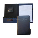 Prompt Delivery A4 Leather Bound Pad Holder with Calculator