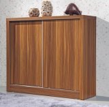 Ample Wooden Sliding Door Shoe Cabinet (HHSR05T)