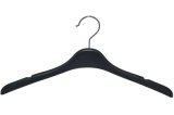 17 Inch Black Plastic Clothes Hanger Wholesale