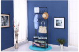 Fashion Heavy Duty Garment Rack with Shelves 3-Tier Shoes Rack, Coat Rack Hooks, Clothes Rack with Hanger Bar