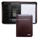 Office Products Brown PU Conference Folders with Metal Plate