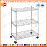 Adjustable Home Office Garage Storage Wire Shelving Cart Trolley (Zhw142)