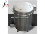 Mobile Stainless Steel Garbage Bin with Wheels and Pedal, Waste Bin in Ss
