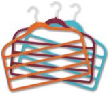 Hot Stemped Logo Velvet Silk Towel Hanger Cheap Plastic Hanger