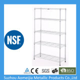 Approved 5 Tier Wire Shelf Good Quality Green Color