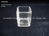 Promotional Machine-Made Square Glass Candle Holder (ZT-HG40)