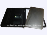 Customize A4 Leather Zipper Portfolio/File Holder with CD Holder