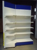 Supermarket Corner Shelf with Perforated Back Panel