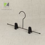 Black Metal Clothes Hanger with Clips for Pants / Underwear