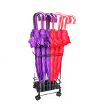 Hotel Store Easy Fold Metal Umbrella Display Stand with Wheels