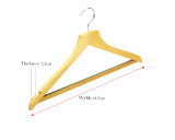 High Quality Hotel Deluxe Beech Wood Hanger with Anti-Slip Pant Bar (kws061)