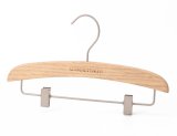 New Design Wooden Pants Hangers for Kids with Clips