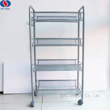 Mobile Metal Wire Basket Retail Display Shelf Rack