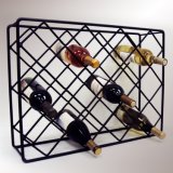 Metal Wall Mounted Rectangular Wine Rack