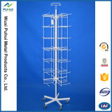 Floor Standing Metal Spinning Display Rack with Hooks Hanger (PHY2056)