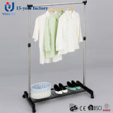 Ylt-0306 Stainless Steel Single Rod Clothes Hanger with Mesh