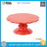 Hot Sale Little Cup Cake Red Ceramic Cake Stand