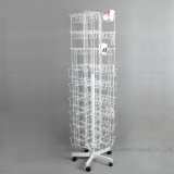 Movable Rotating White Powder Coat Metallic Ornament/Cup Display Rack