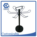 Customized Counter Top Metal Wire Rotating Double Hook Display Rack