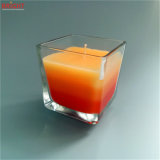 Multi Colored Square Big Glass Jar Candles with 3% Aroma