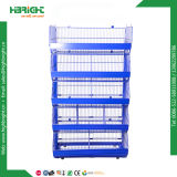 Stacking Metal Wire Basket Bins Stand Rack with Wheels