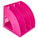 Fashion Design 3 Columns Plastic Desktop Office File Box