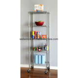 Durable 5 Tiers Carbon Steel Chrome Wire Shelving Racks