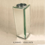 Glass Tealight Candle Holder with Mirror