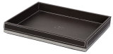 Hotel Border Coffee Leather Tumbler Tray Serving Tray