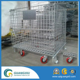 a-B-C Series Wire Mesh Collapsible Storage Rack with Casters