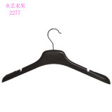 Anti-Slip Plastic Clothes Hanger with Rubber Shoulder and Notches