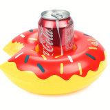 Mini PVC Inflatable Red Donut Drink Holder Floating