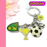 World Cup Promotional Gift Metal Keyring / Sports Charms Football Keychain