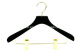 Yeelin Hotel Wooden Clothing Hanger with Metal Clips, Rubber Painting (YLWD-d3)