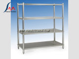 Assembing 4 Layer Deck Shelve/Stainless Steel 4 Tier Solid Rack/Ss 4 Tier Rack/Stainless Steel 4 Tiers Storage Rack, Customised S/S 4-Tier Vented Shelf