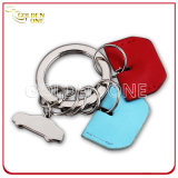 Promotion Gift Key Chain with Metal & Leather Charm