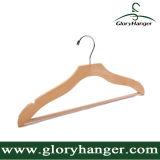 Anti Skid Wooden Hanger with Round Rod