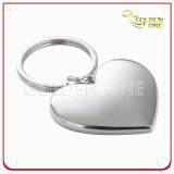 Promotional Gift Heart Blank Nickel Plated Metal Key Holder