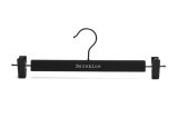 Black Wooden Trouser Hangers Adults Hanger with Clip