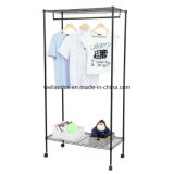 Low Price Epoxy Coated Metal Wire Garment Rack Shelf for Home