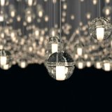 Modern Indoor Clear Glass Ball Hanging Lighting Pendant Lamp