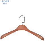 Wooden Looking Plastic Wide Shoulder Hanger for Overcoat