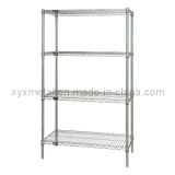 4-Tier Chrome Plated Wire Shelves Metal Display Rack
