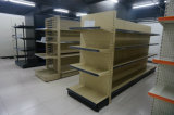 Adjustable Supermarket Metal Perforated Panel Double Sided Gondola Shelf